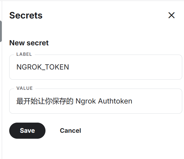 Add Secret